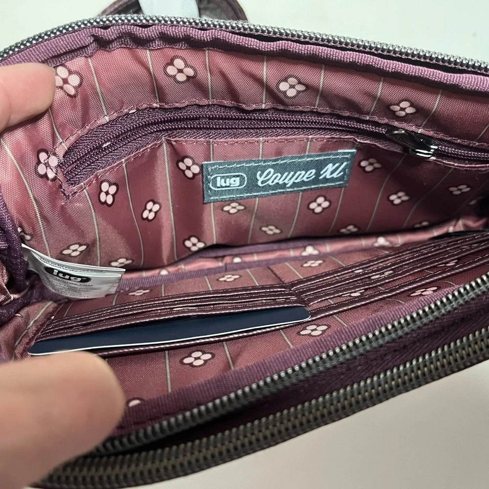 Lug Coupe XL Convertible Quilted Crossbody Belt Bag Wine Color NWT - Picture 4 of 11